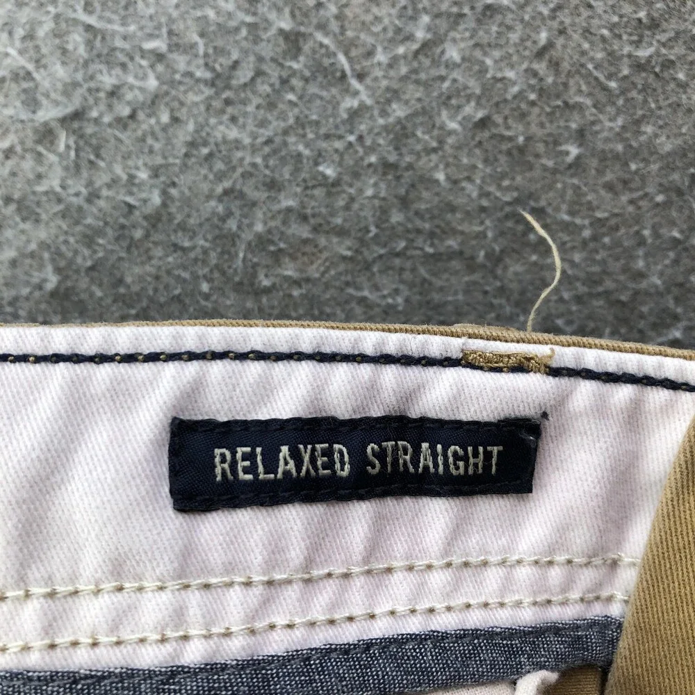 American Eagle Outfitters Pants Mens 33x34 Beige Chino Relaxed Straight Casual